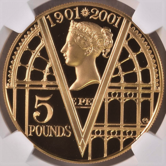 2010年イギリス 王政復古350周年記念 5ポンド 金貨 NGC PF70UC